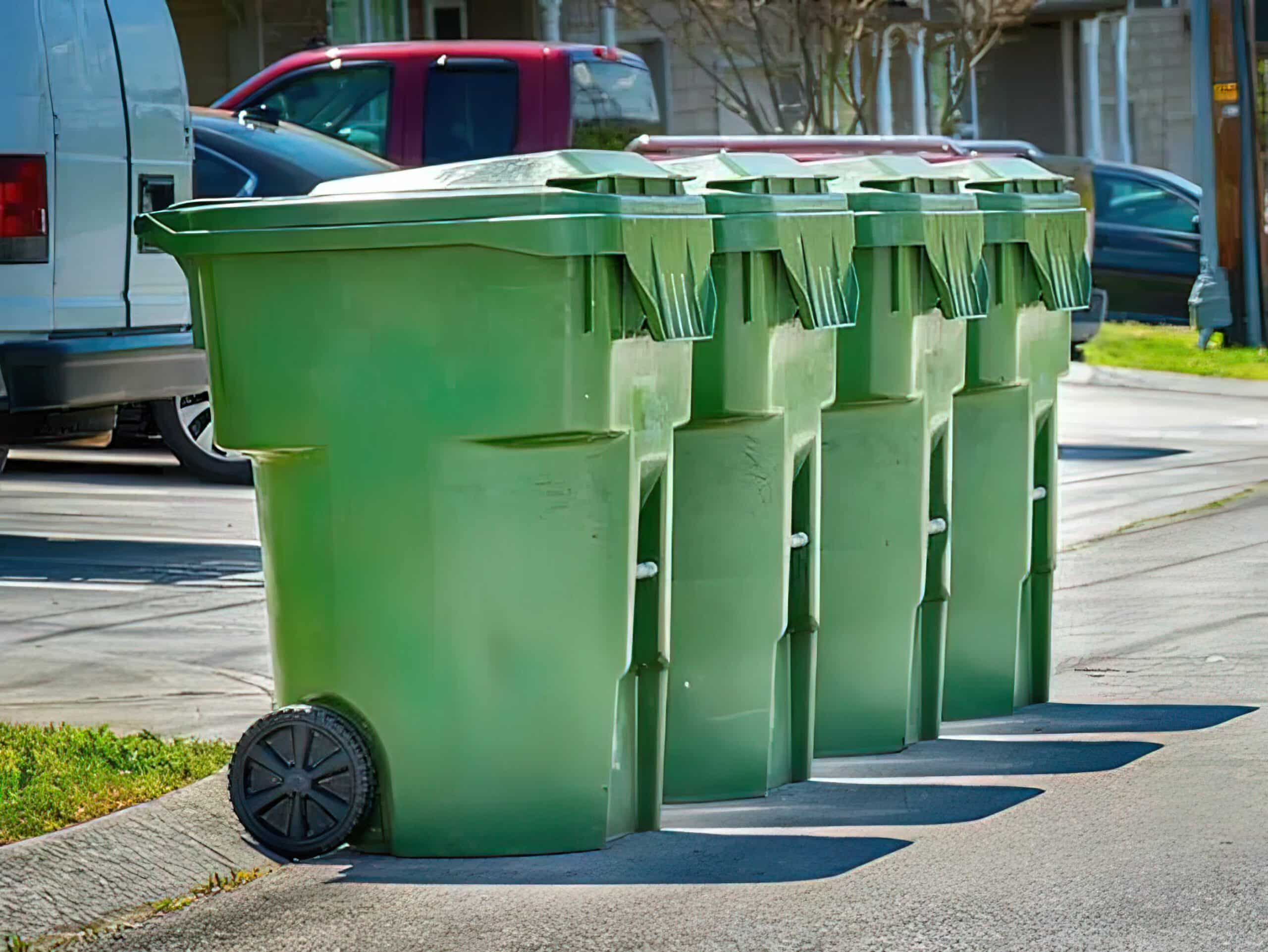 Clean trash bins at the curb
